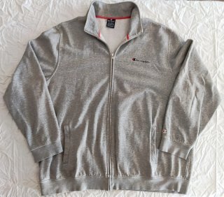 SUDADERA CHAMPION GRIS CON CREMALLERA.