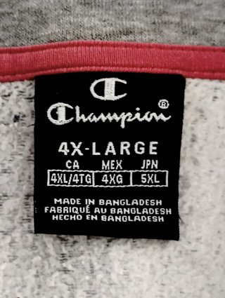 SUDADERA CHAMPION GRIS CON CREMALLERA.