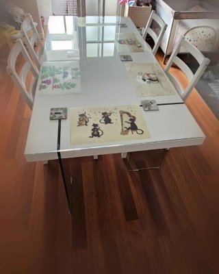 Comedor de 6 plazas blanco