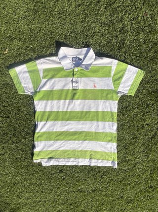 Polo Ralph Lauren Rayas Verde y Blanco