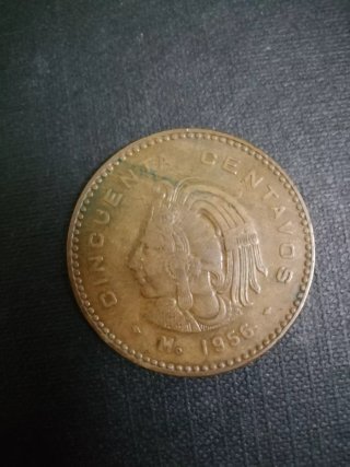 Moneda 50 Centavos 1956 México