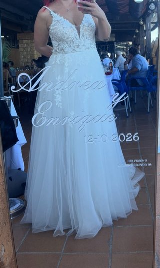 Vestido de Novia Rosa Clará Blanco Talla Única