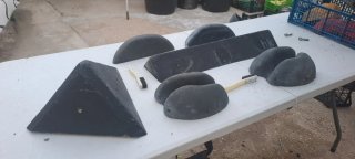 Lotes de volúmenes de escalada boulder
