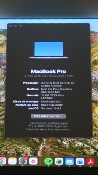 MacBook Pro 13 2018 i5 16GB 512GB