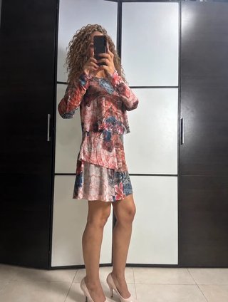 Vestido Desigual Mesh Y2K Fairy Grunge Boho Estamp