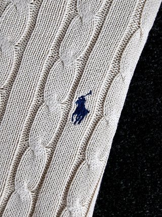 Sweater Cable Knit Polo Ralph Lauren Women M