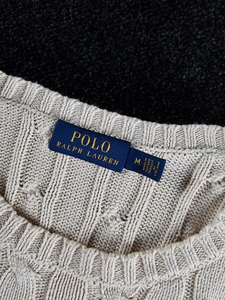 Sweater Cable Knit Polo Ralph Lauren Women M