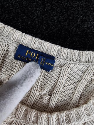 Sweater Cable Knit Polo Ralph Lauren Women M