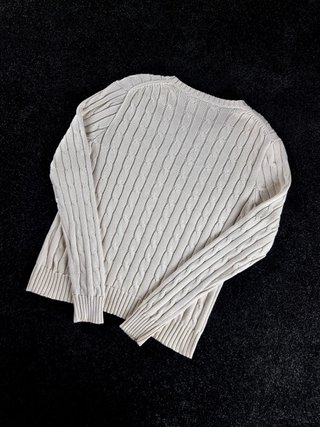 Sweater Cable Knit Polo Ralph Lauren Women M