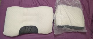 Almohada Ergonómica Gris y Blanca