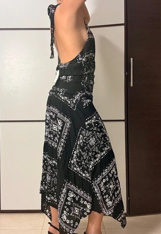 Vestido Desigual Halter Escote M