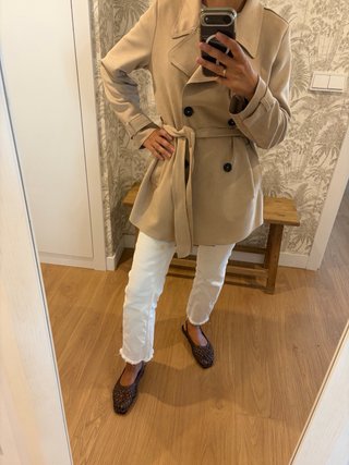 Gabardina ante Zara Beige Talla S