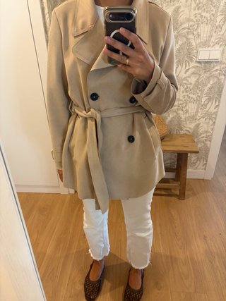 Gabardina ante Zara Beige Talla S