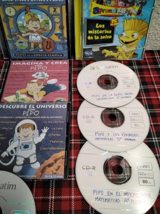 Lote 20 CDs Educativos Pipo y Lunnis