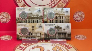 4 Monete di Gios 50 Eurocent Coin Card 2025 Vatica