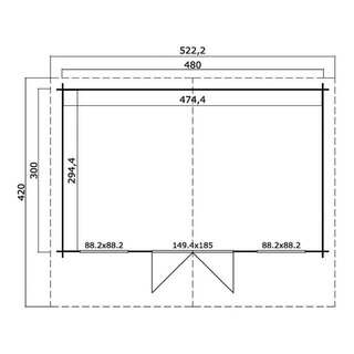 Caseta de madera Sayen 16 m²
