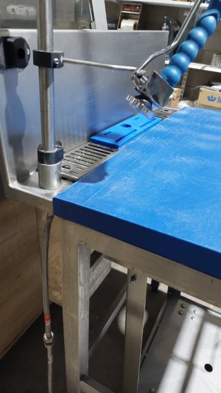 Mesa de preparación para pescadería