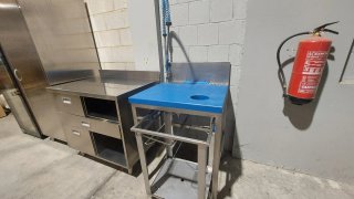 Mesa de preparación para pescadería