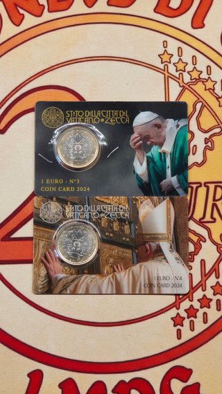 2 Monete 1 Euro Vaticano 2024 Papa Francesco
