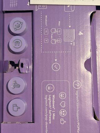 Teclado Logitech Pop Keys Violeta y Amarillo