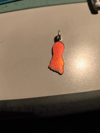 Charm piede anni '70 arancione