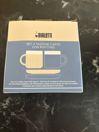 Set 2 Tazzine Caffè con Piattini Bialetti