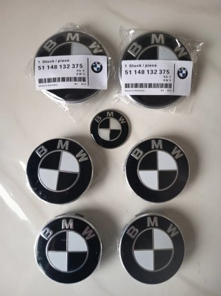 Anagramas BMW Negro y Blanco (Set de 8)