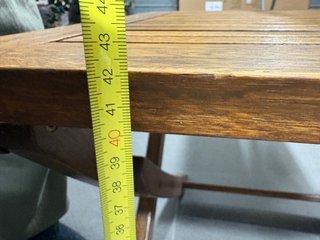 Mesita de Jardín Plegable de Madera 51x51cm