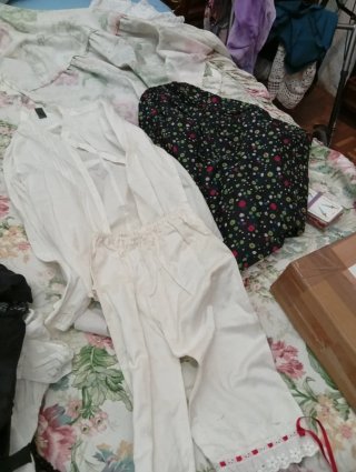 Traje Baturra Niña Blanco y Negro