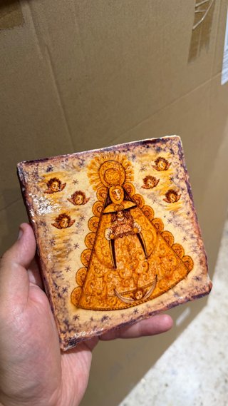 Azulejo Virgen del Rocío Artesanal