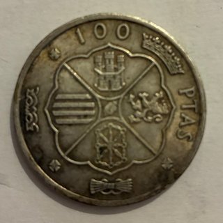 Moneda 100 Pesetas 1966 *66 Plata