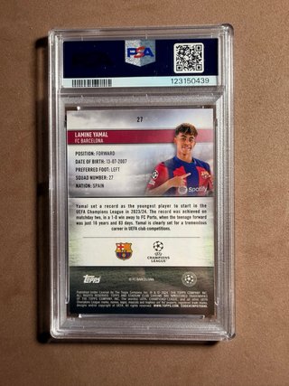 Cromo Lamine Yamal 2023-24 Stadium Chrome PSA 9
