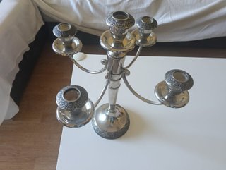 Set de 2 Candelabros de Alpaca 5 Brazos