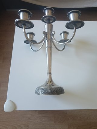 Set de 2 Candelabros de Alpaca 5 Brazos