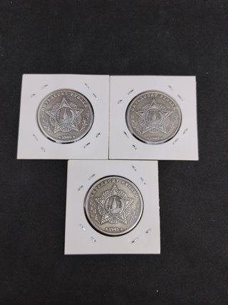 🇷🇺 3 MONEDAS CONMEMORATIVAS TANQUES URSS