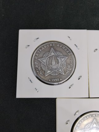 🇷🇺 3 MONEDAS CONMEMORATIVAS TANQUES URSS