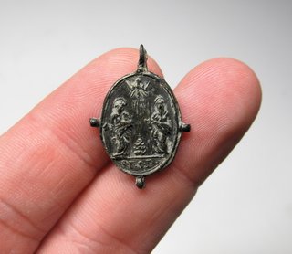 Medalla religiosa XVI-XVII San Gabriel Anunciacion