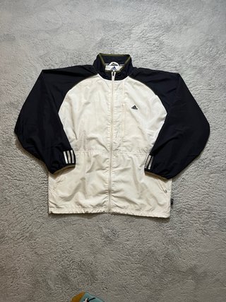 Adidas Vintage White Navy Windbreaker Jacket Clima
