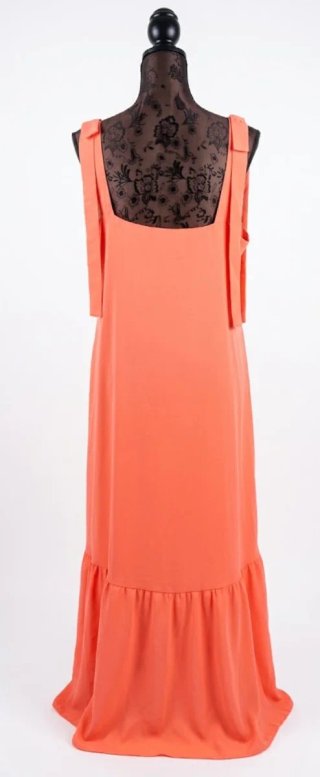 Vestido coral tirantes lazo