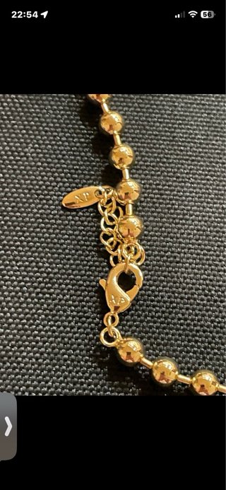 Cadena de Bolas Oro Laminado 14k