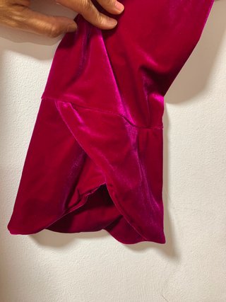 Caftán largo terciopelo rosa y morado