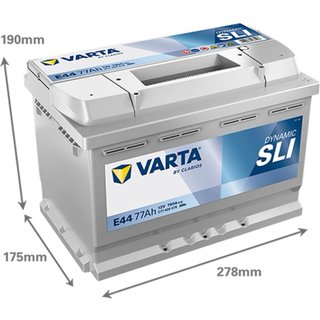 Batería VARTA E44 77 Ah nueva sin estrenar