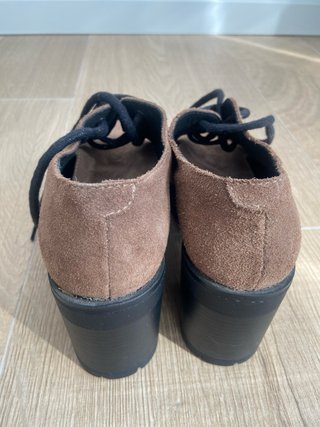 Zapatos de Piel Marrones con Plataforma