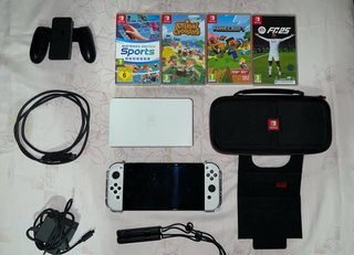 Nintendo Switch OLED Blanca + juegos incluidos