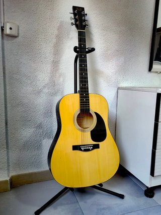 Guitarra Acústica Cuerdas Acero + Base