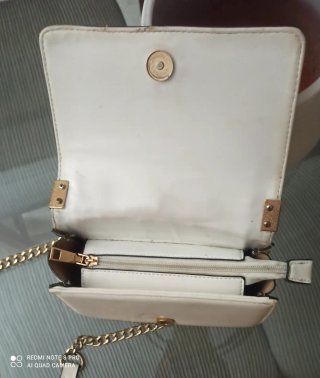 Borsa Yves Saint Laurent Bianco Dorato