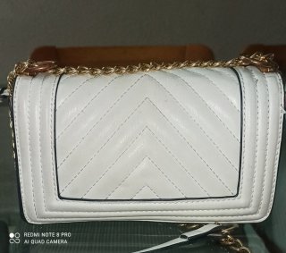 Borsa Yves Saint Laurent Bianco Dorato