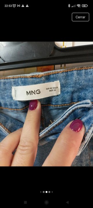 Pantalón vaquero Mango Talla 46