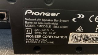 Barra Sonido Pioneer SBX-N500 Negra