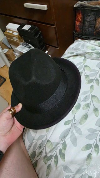 Sombrero Estilo Jazz de copa Pequeña Negro